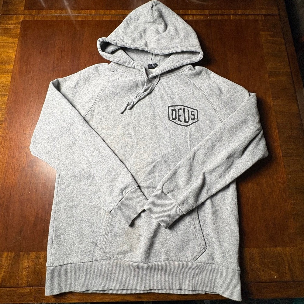 Deus Ex Machina Ibiza Address Grey Pullover Hoodie Medium
